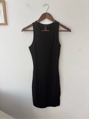 Forever 21 Black Ribbed Sleeveless Mini Dress
